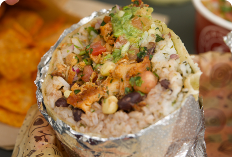 A Chipotle Pollo Asado burrito.