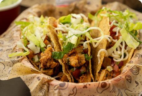 An order of Chipotle Pollo Asado tacos.